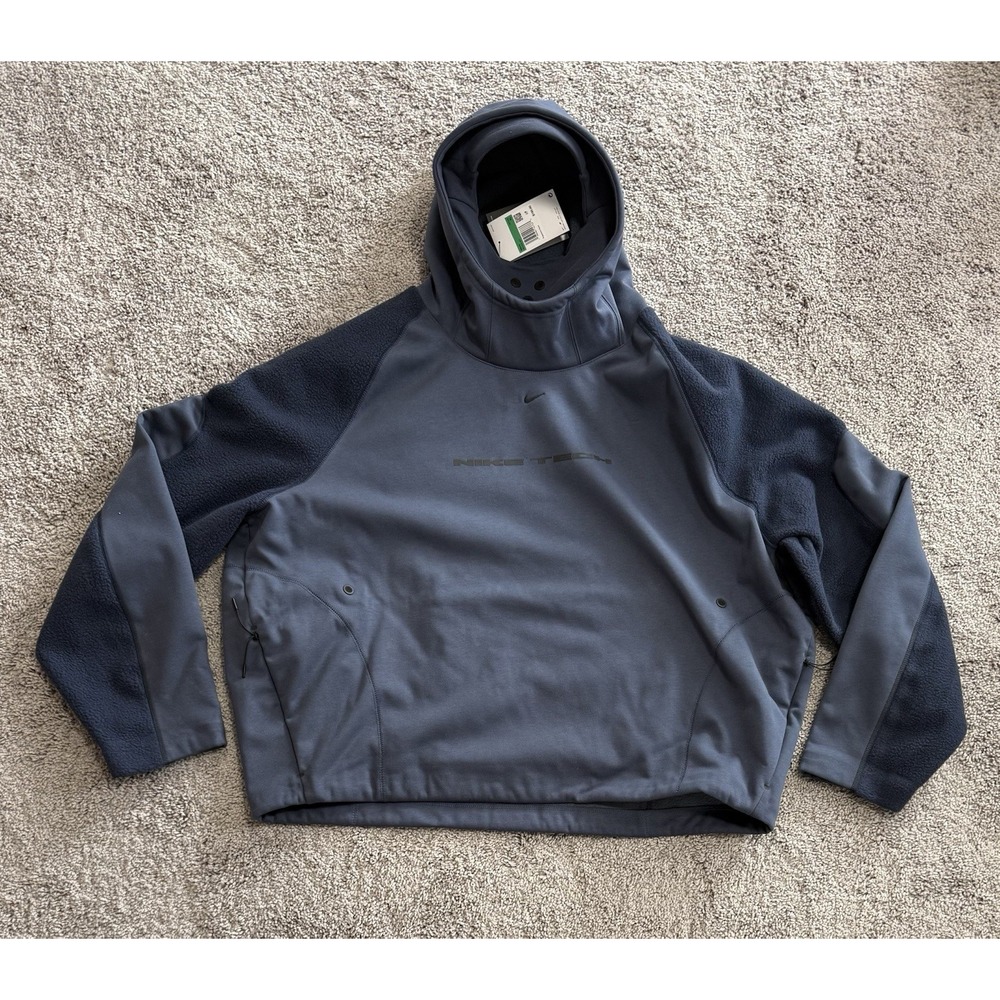 Nike Tech Boreas Oversized Hoodie Thunder Blue IB3363-437 Mens Size XL NEW